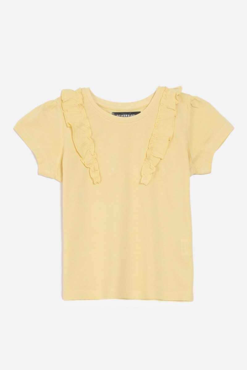 Remera con volado AMARILLO