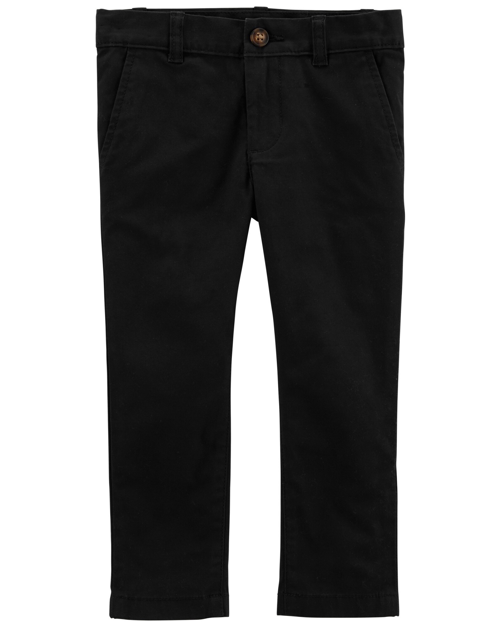 Pantalón de sarga clásico color negro Sin color
