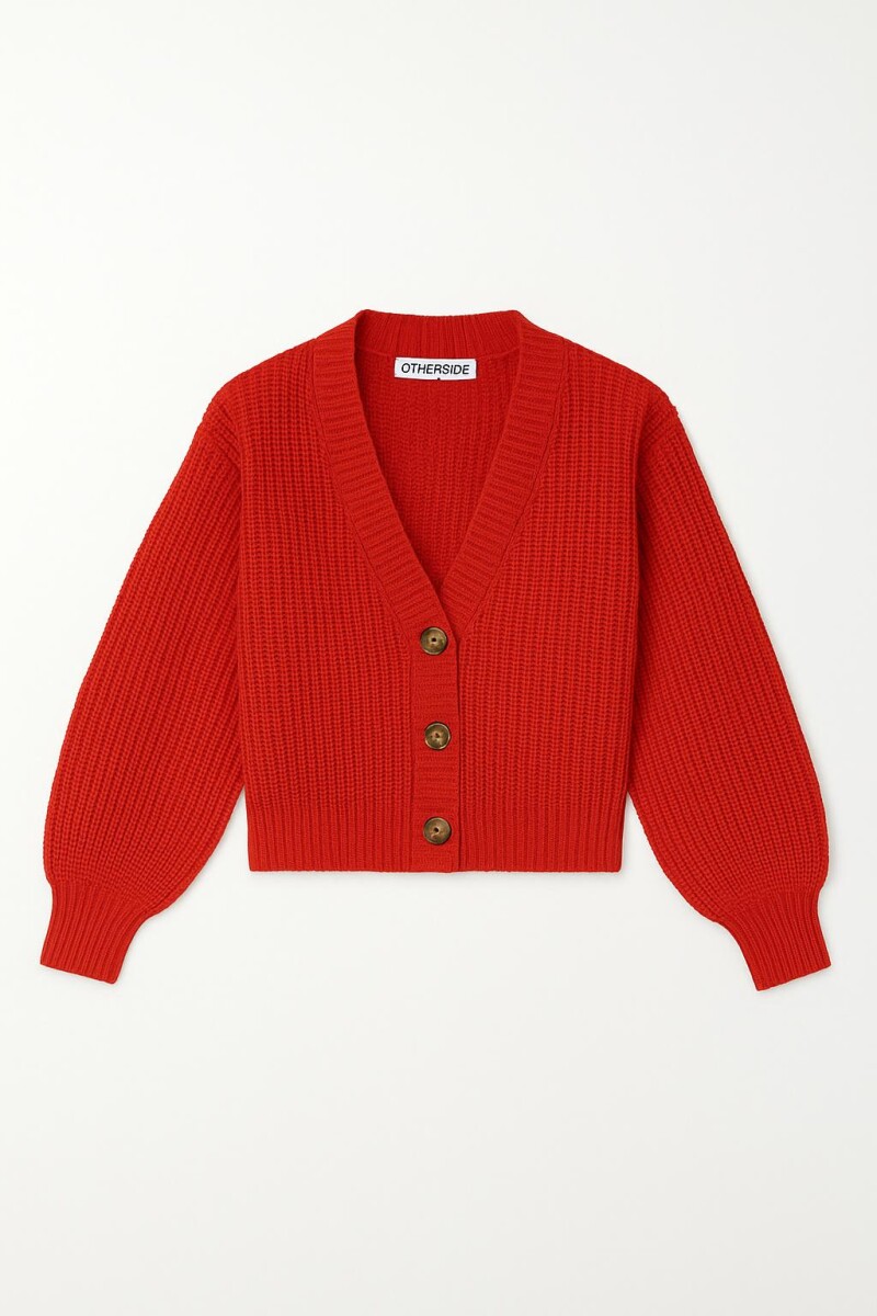 Cardigan con manga balloon NARANJA