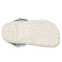 Crocs Classic Clog Toddler Denim Flower Blanco