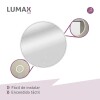 Espejo Lumax Doddy redondo con marco y luz 50cm Blanco