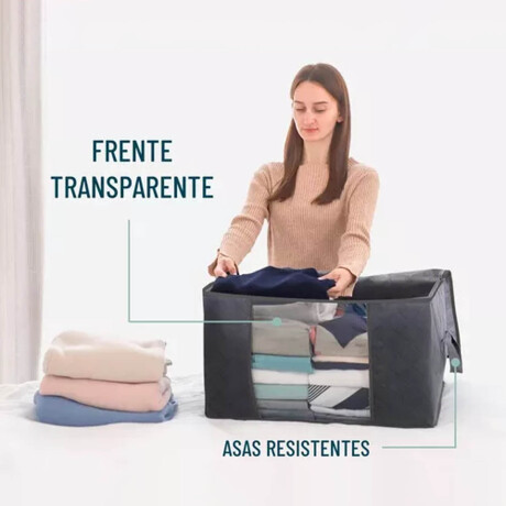 Set X6 Bolsas Organizadoras Ropa Almacenamiento Caja Gris