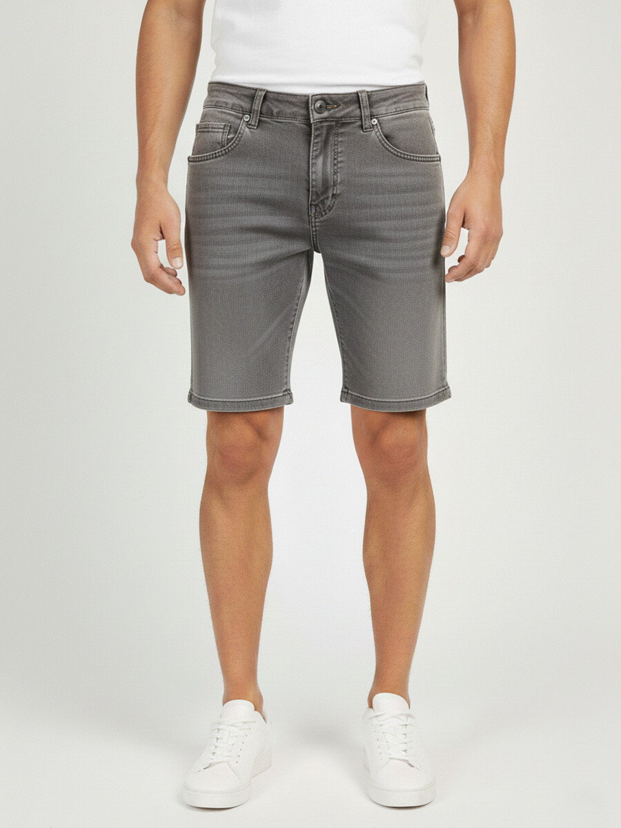 BERMUDA JEAN CARIZO OUTLET - Azul 