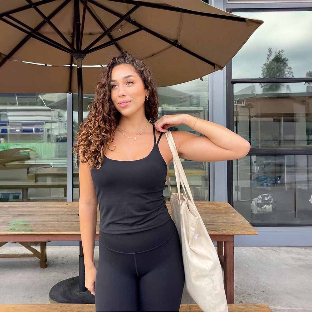 Top Con Sujetador Principal Built-In Bra Mujer Black