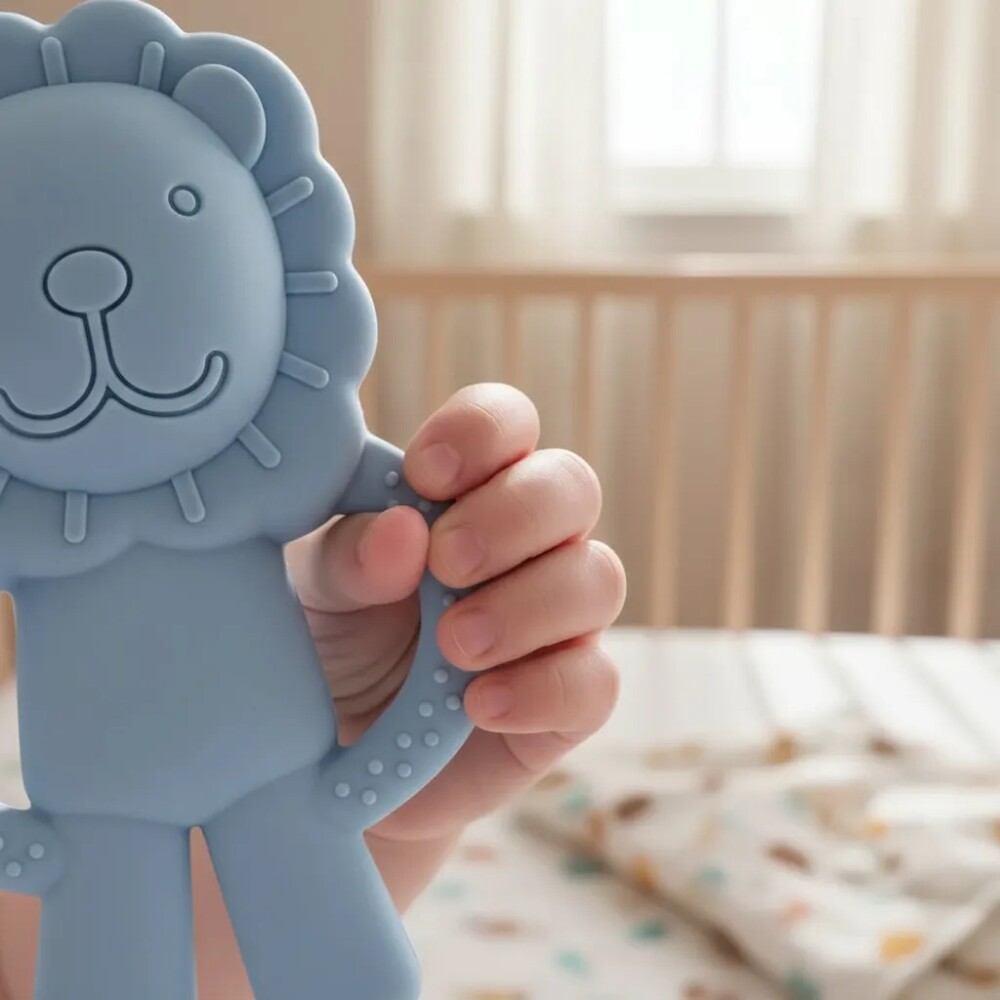 Mordillo silicona LEON buba celeste