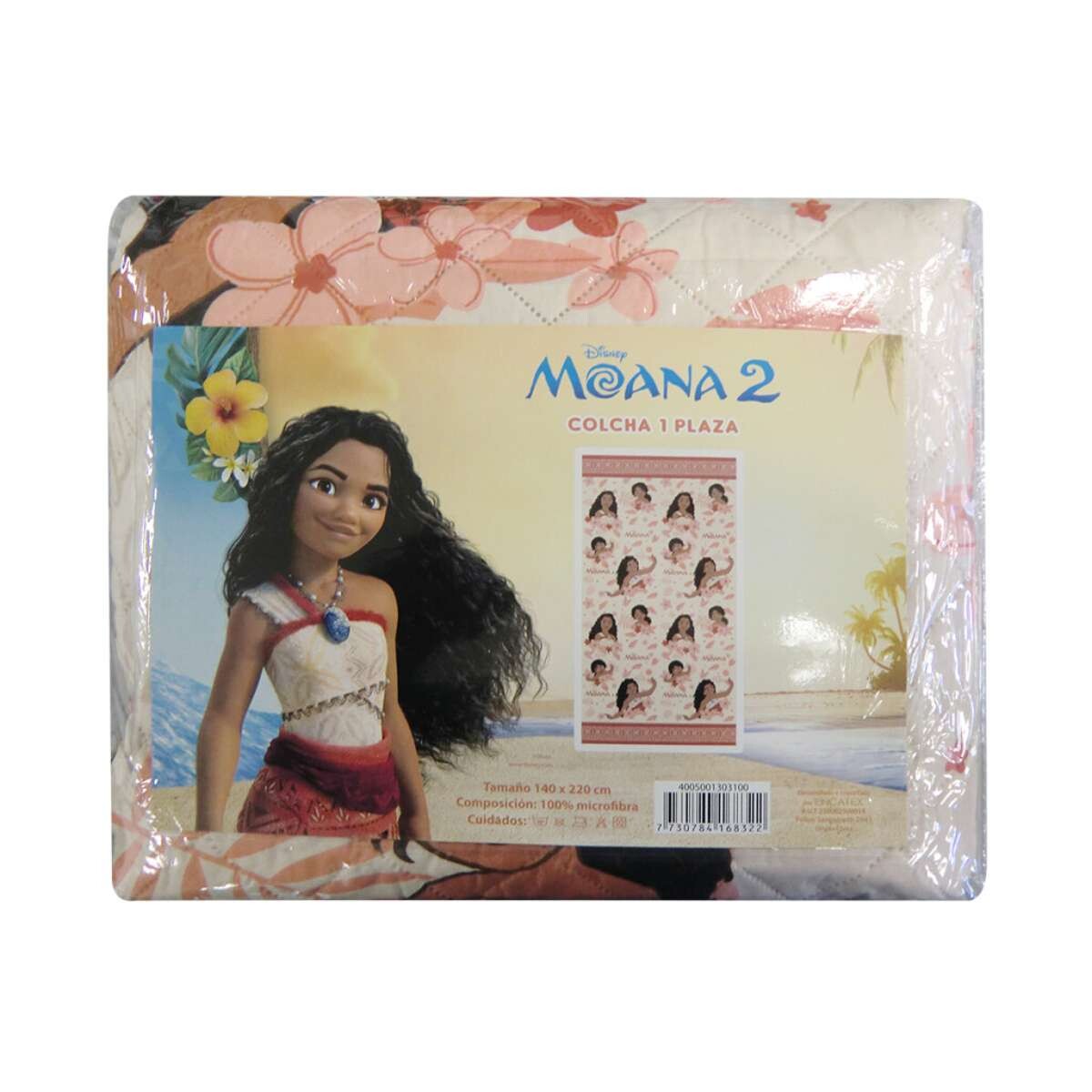 Colcha Infantil Moana 1 Plaza - 100% Microfibra 