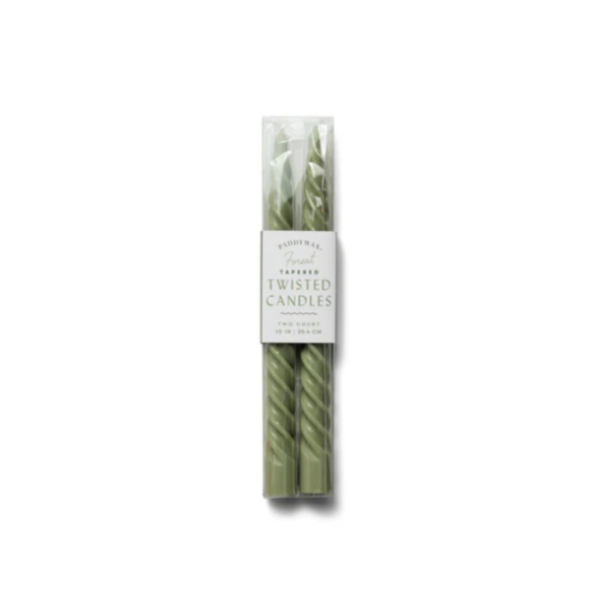 Set x2 velas twisted - Forest Green 