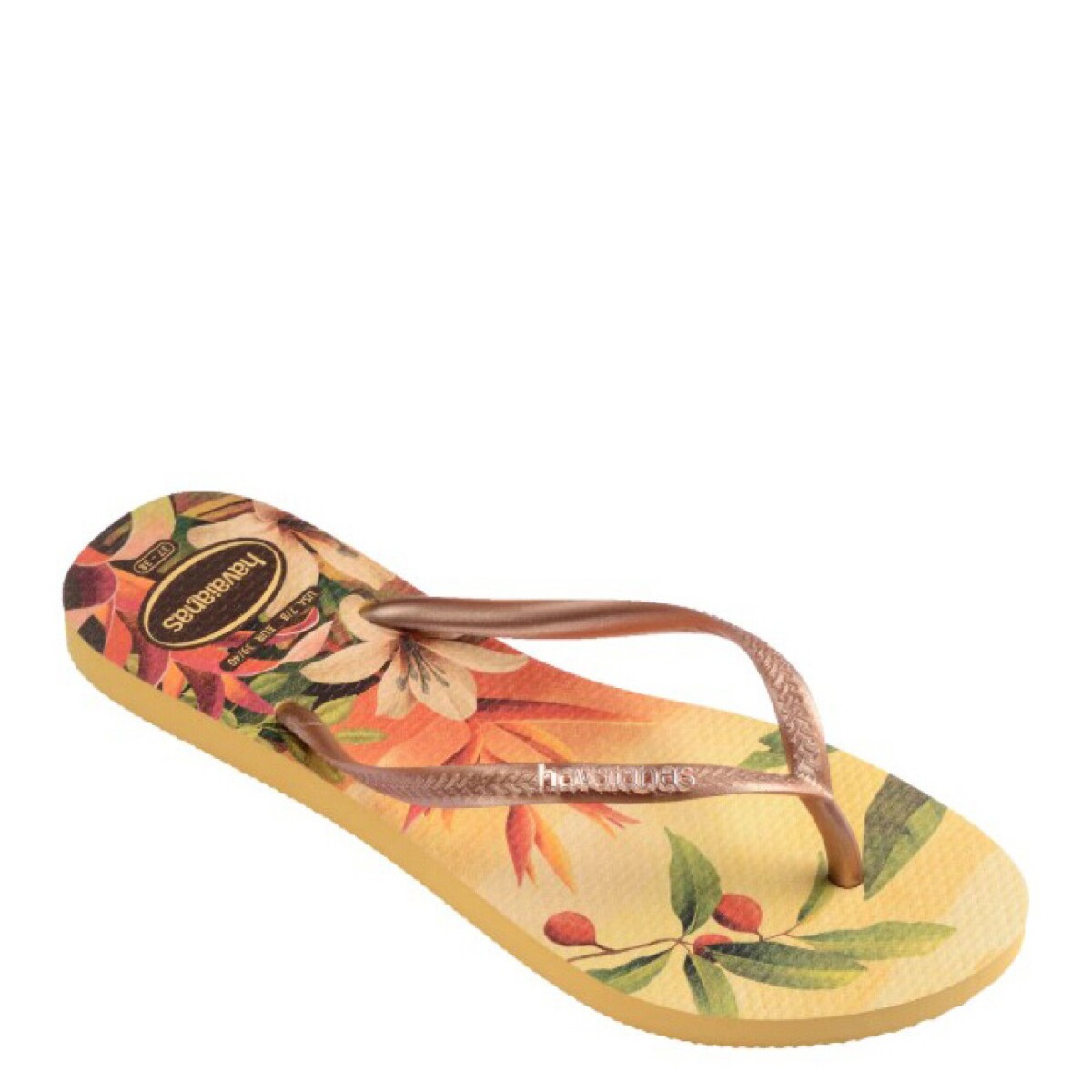 Sandalias de Mujer Havaianas Slim Tropical - Amarillo 