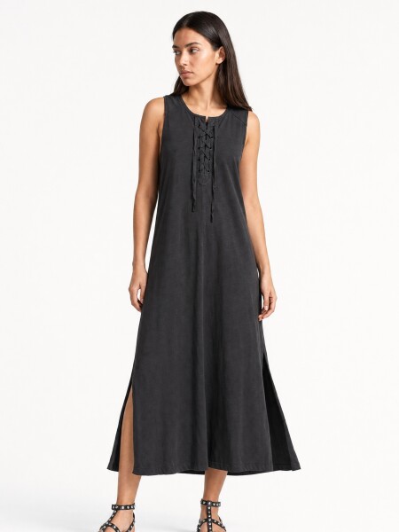VESTIDO GYNEL GRIS OSCURO