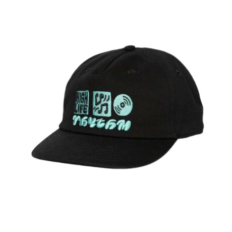 Gorro Rhythm High Life Cap Negro Estampado