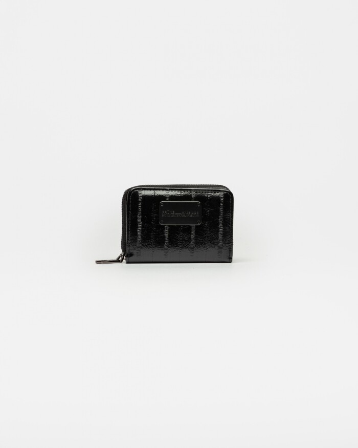 Billetera Penny en efecto cuero Negro