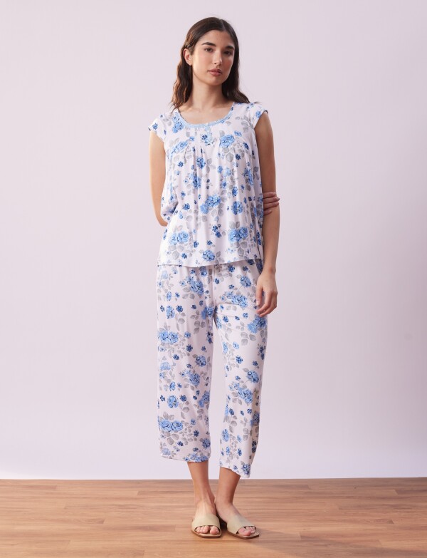 Pijama C/capri BLANCO/MULTI