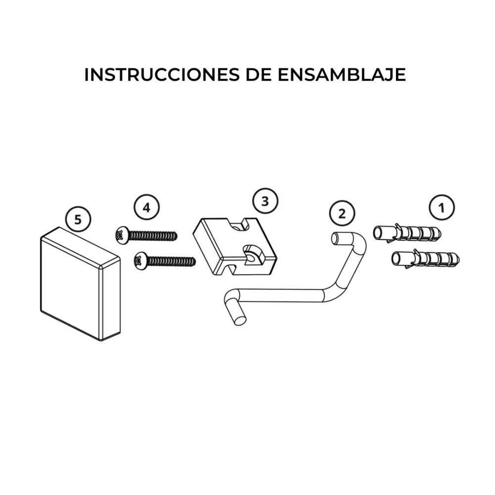 TOALLERO DOBLE 45 CM NEGRO MATE Toallero Doble 45 Cm Negro Mate