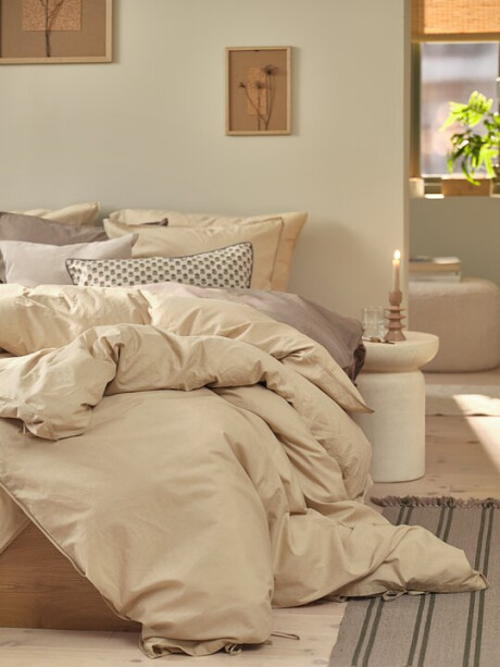 Juego funda nórdica SELMA 240x220 caqui Juego funda nórdica SELMA 240x220 caqui