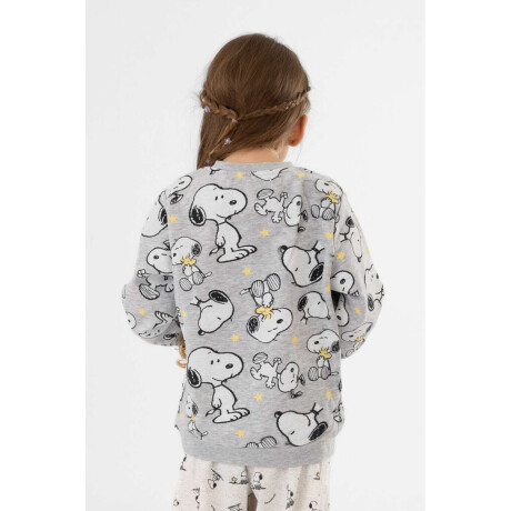 Buzo infantil snoopy Gris melange