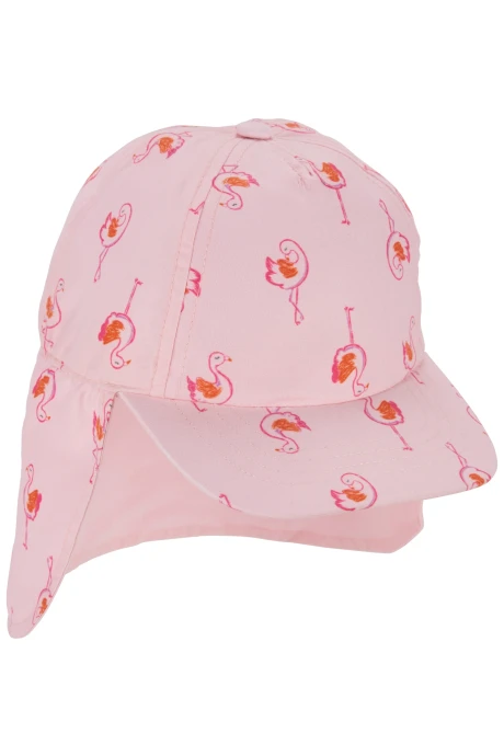 Gorra con visera y solapa, diseño flamencos Gorra con visera y solapa, diseño flamencos