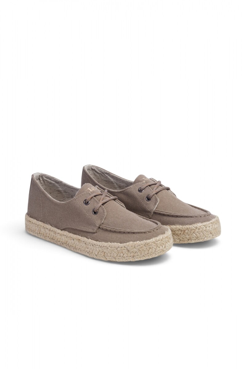 ZAPATO NAUTICO CANVAS - Tostado 