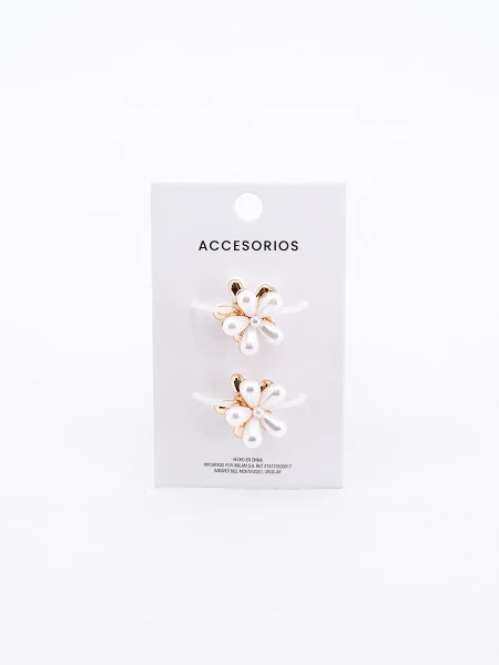 BROCHE FLOR PACK X 2 BLANCO
