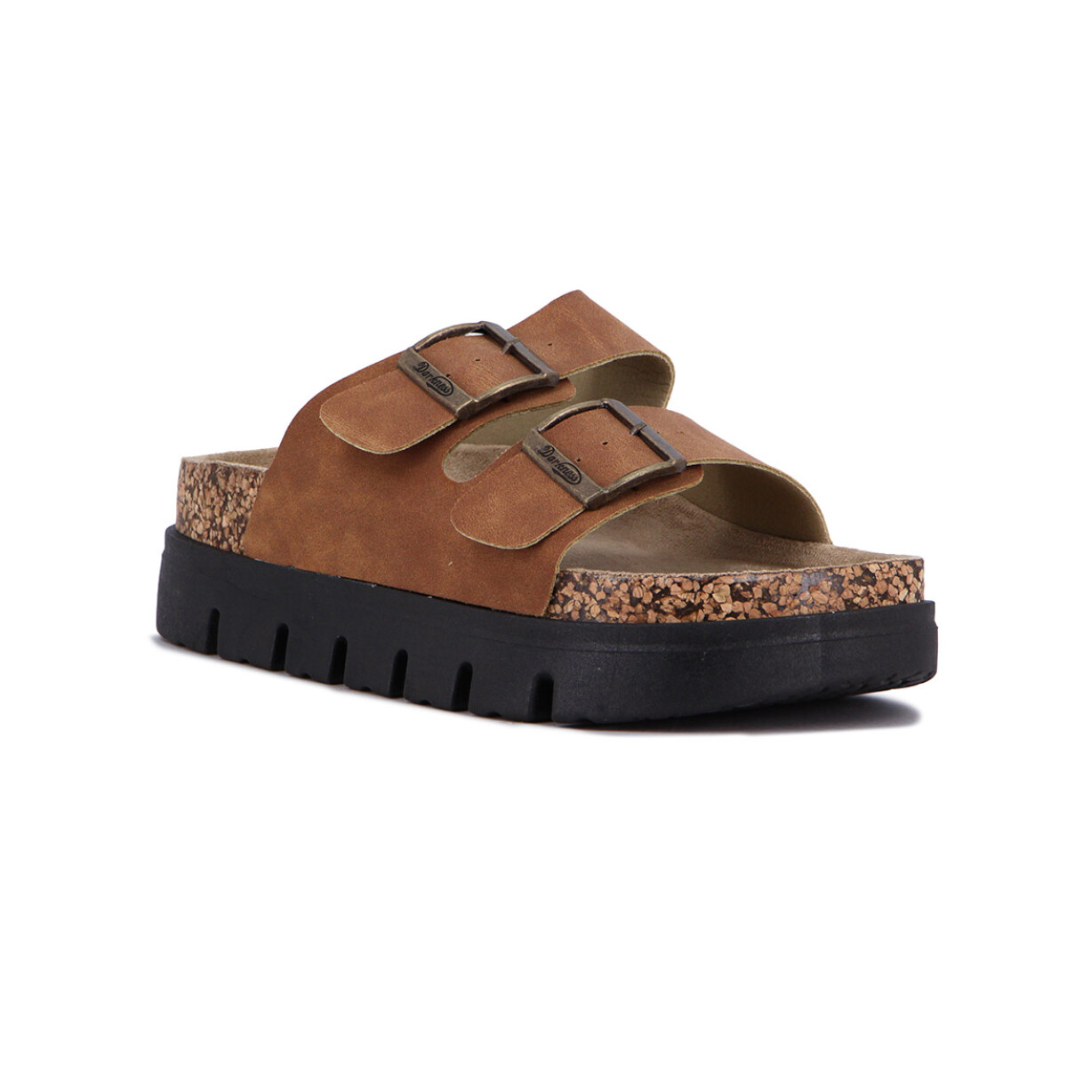 Sandalias Mujer Darkness Plataforma Y Hebillas - Marron 