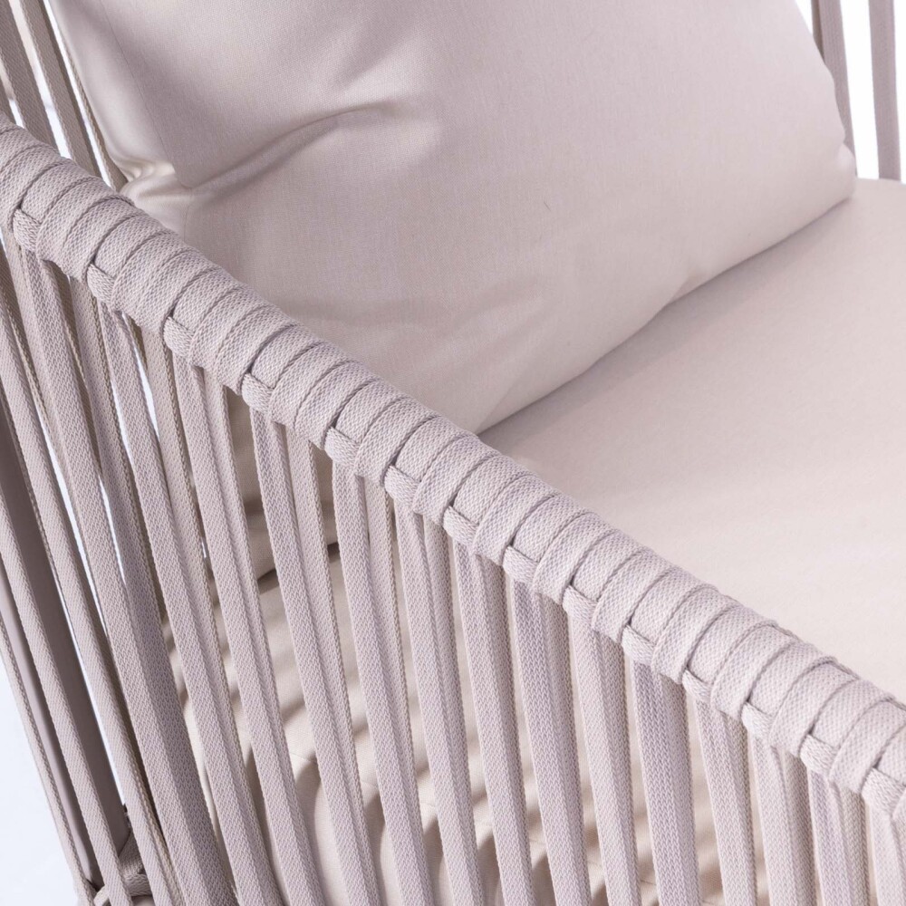 BAYAHIBE (1+2+1) ALUMINIO NATURAL-BEIGE SET DE LIVING