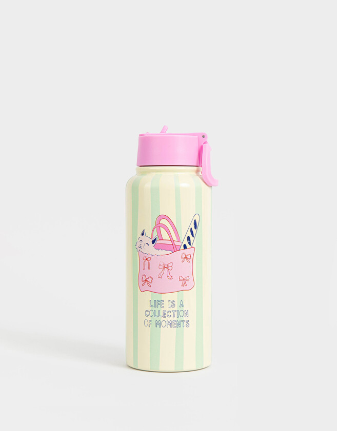 Accesorios Cocina Perrito Botella De Acero De 1 Litro Estampada Con Pico Revatible - Combinacion Multicolor