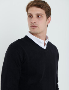 470313 SWEATER V HARRINGTON URBAN Negro