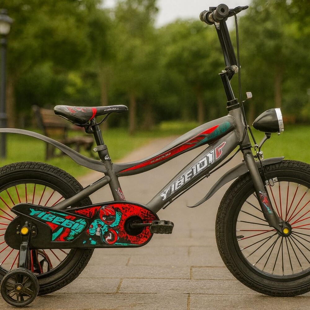 Bicicleta Fly Rodado 16 Rueditas Timbre Y Luz Gris