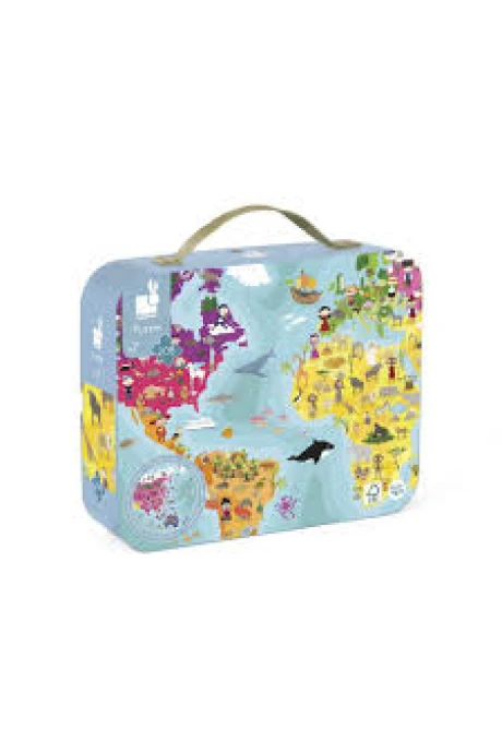 PUZZLE EN VALIJA DEL MUNDO REVERSIBLE PUZZLE EN VALIJA DEL MUNDO REVERSIBLE