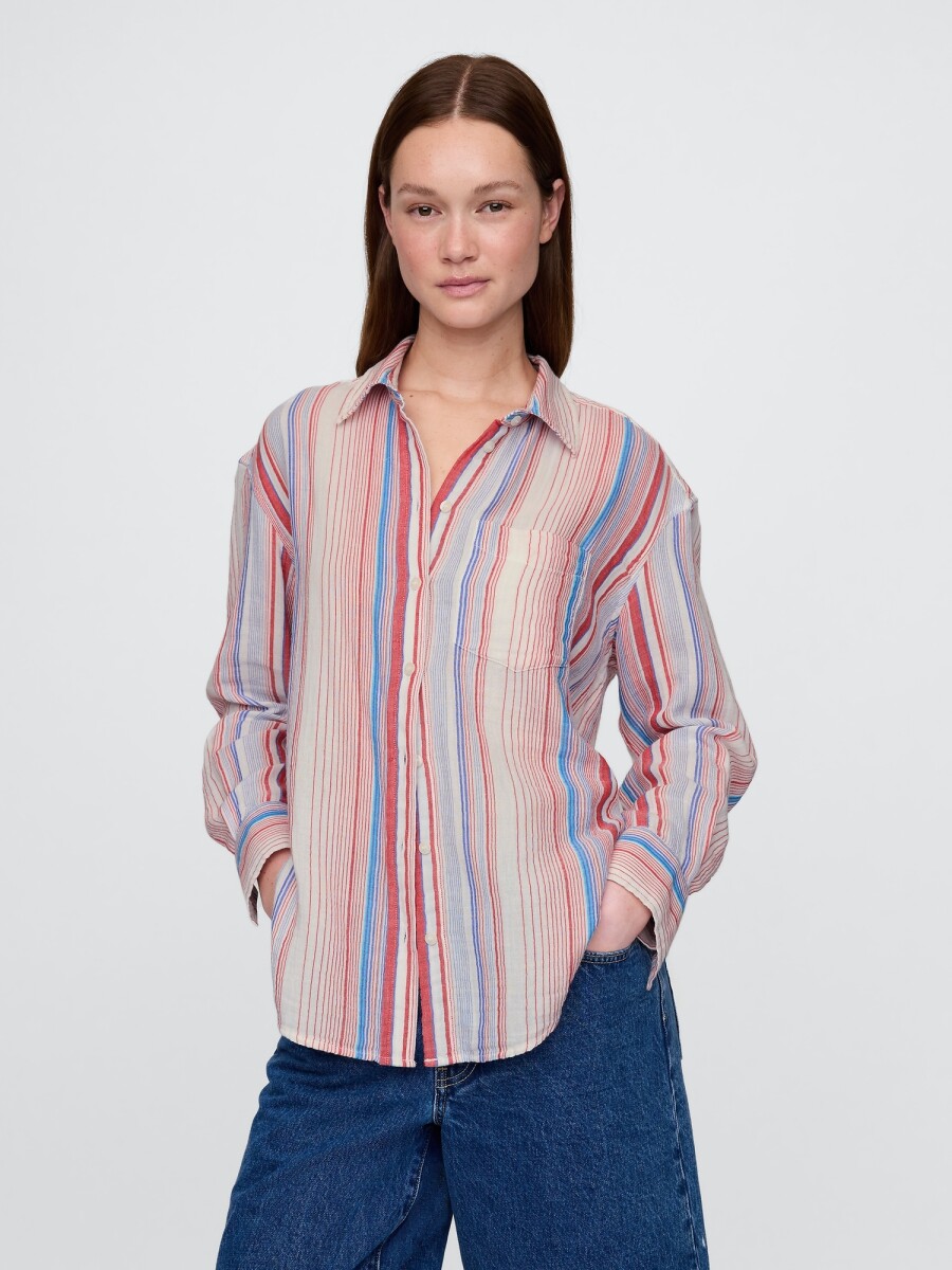 Camisa Muselina Mujer - Americana Stripe 