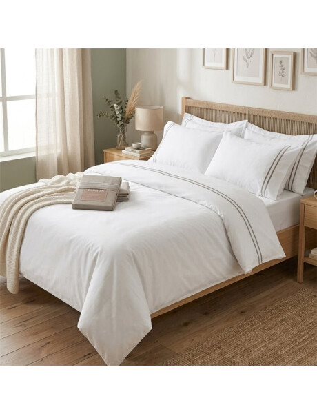 JUEGO SABANA ALGODÓN BORDADO 200 HILOS QUEEN 160x200+35CM BLANCO CANNON JUEGO SABANA ALGODÓN BORDADO 200 HILOS QUEEN 160x200+35CM BLANCO CANNON