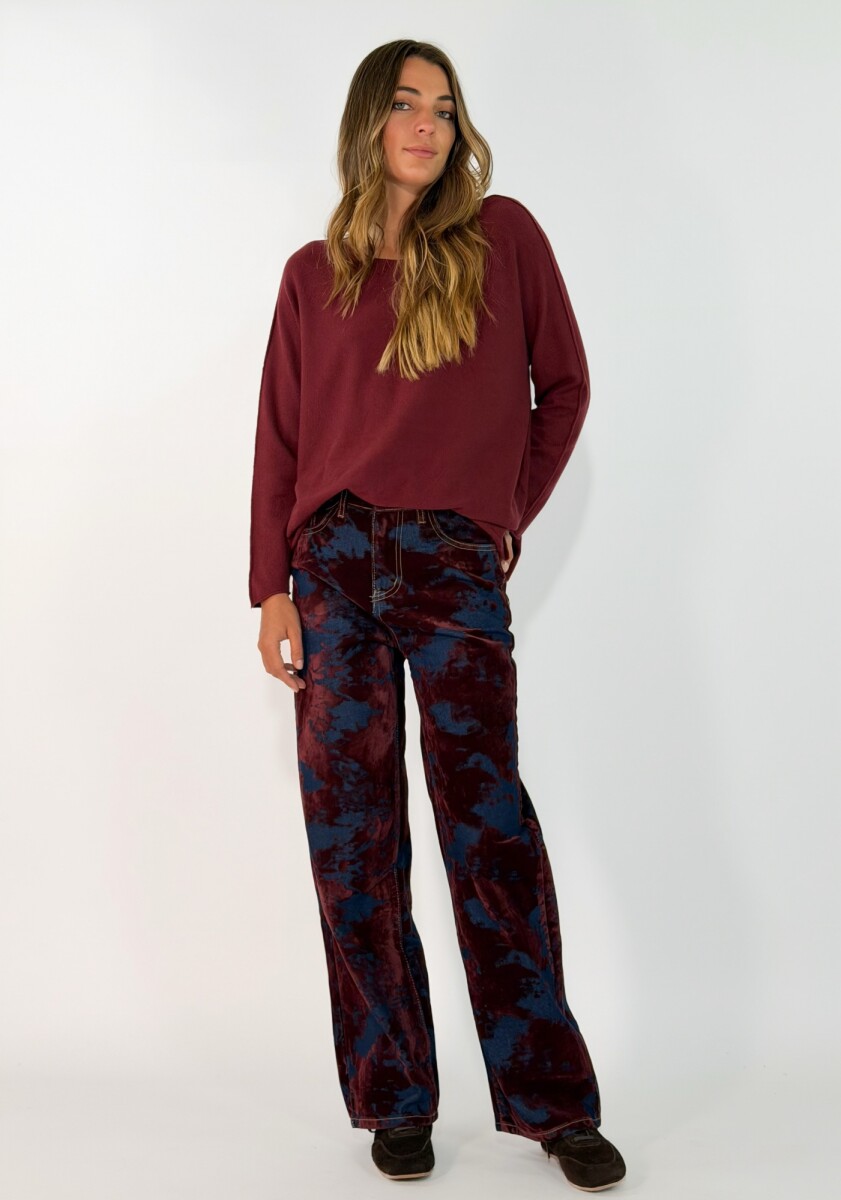PANTALON ZAHARA - BORDO 