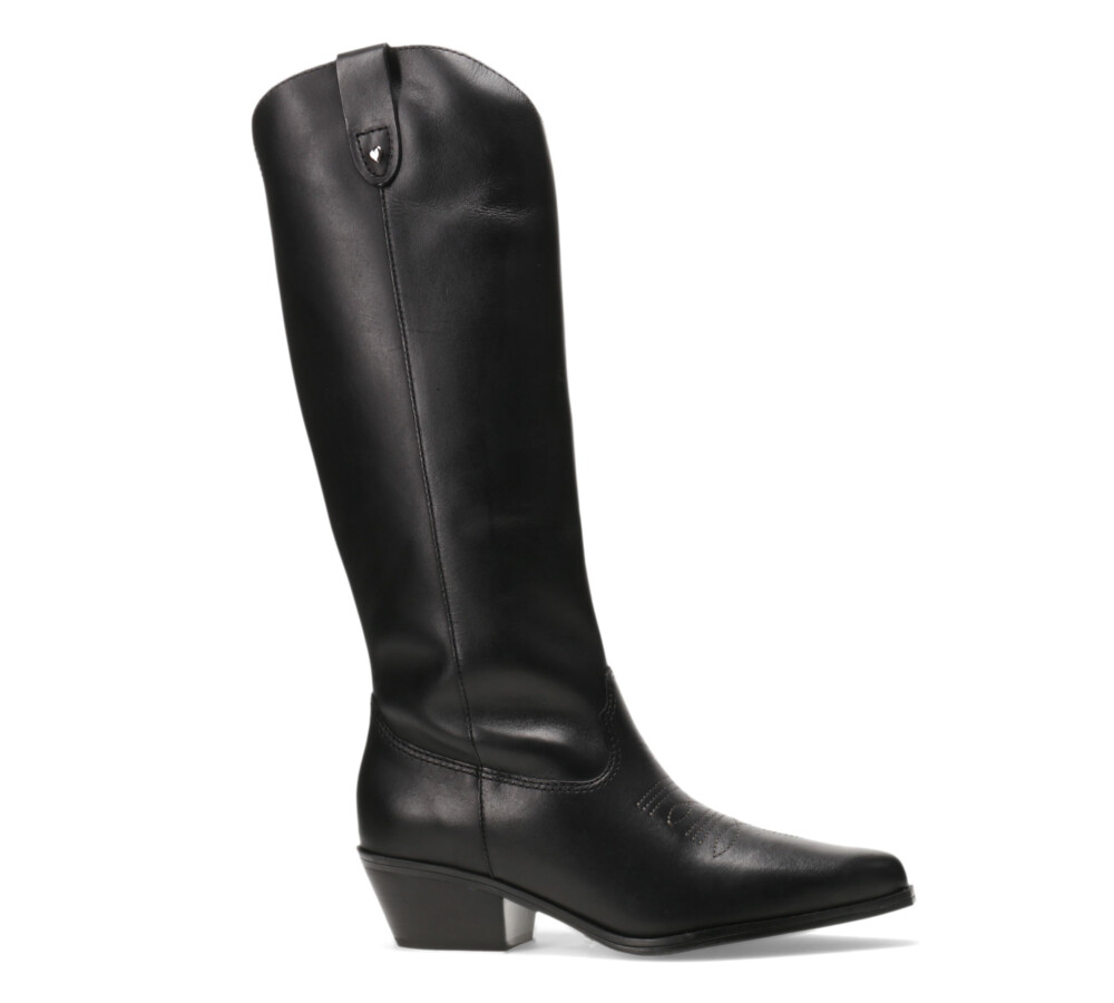 Bota tejana alta Preto