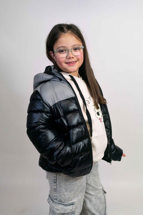 Campera Infantil con Capucha Negro