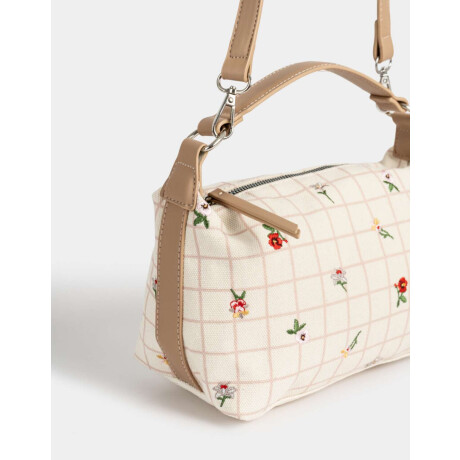 Bandolera Canvas Flores Estampado Flores