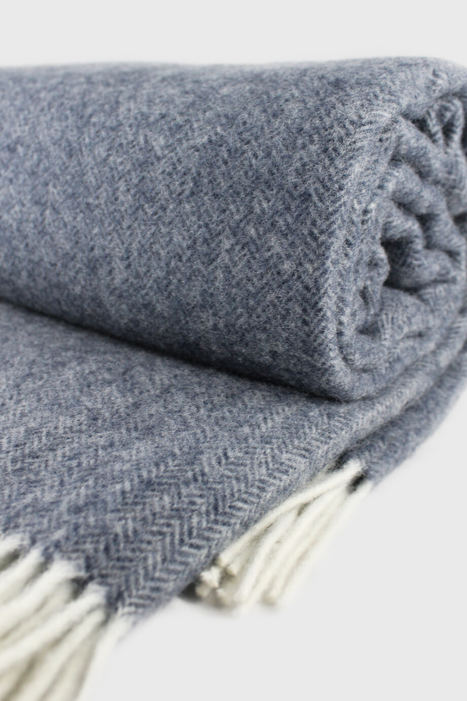 Manta 100% Lana Azul Oscuro