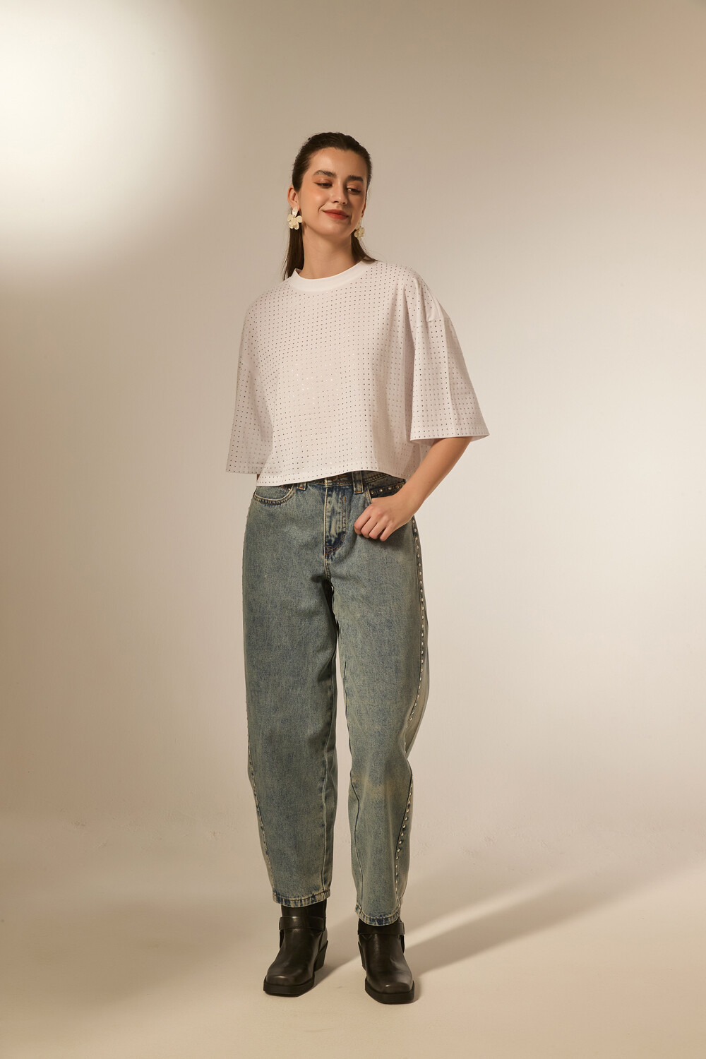 Pantalon Jurea Celeste Grisaceo