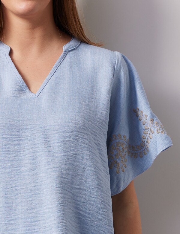 Blusa Manga Bordado CELESTE