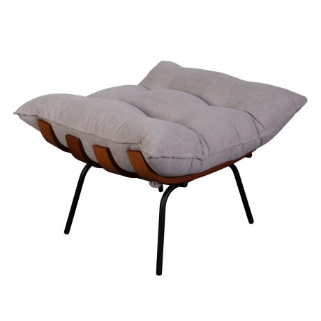 BUTACA C/PUFF 1 CUERPO TELA-Y-MADERA NATURAL-BEIGE COSTELA BEIGE