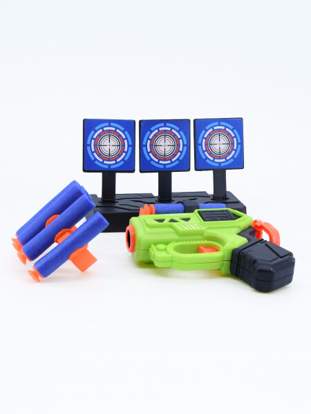 PISTOLA SOFT SHOOT CON OBJETIVO AZUL