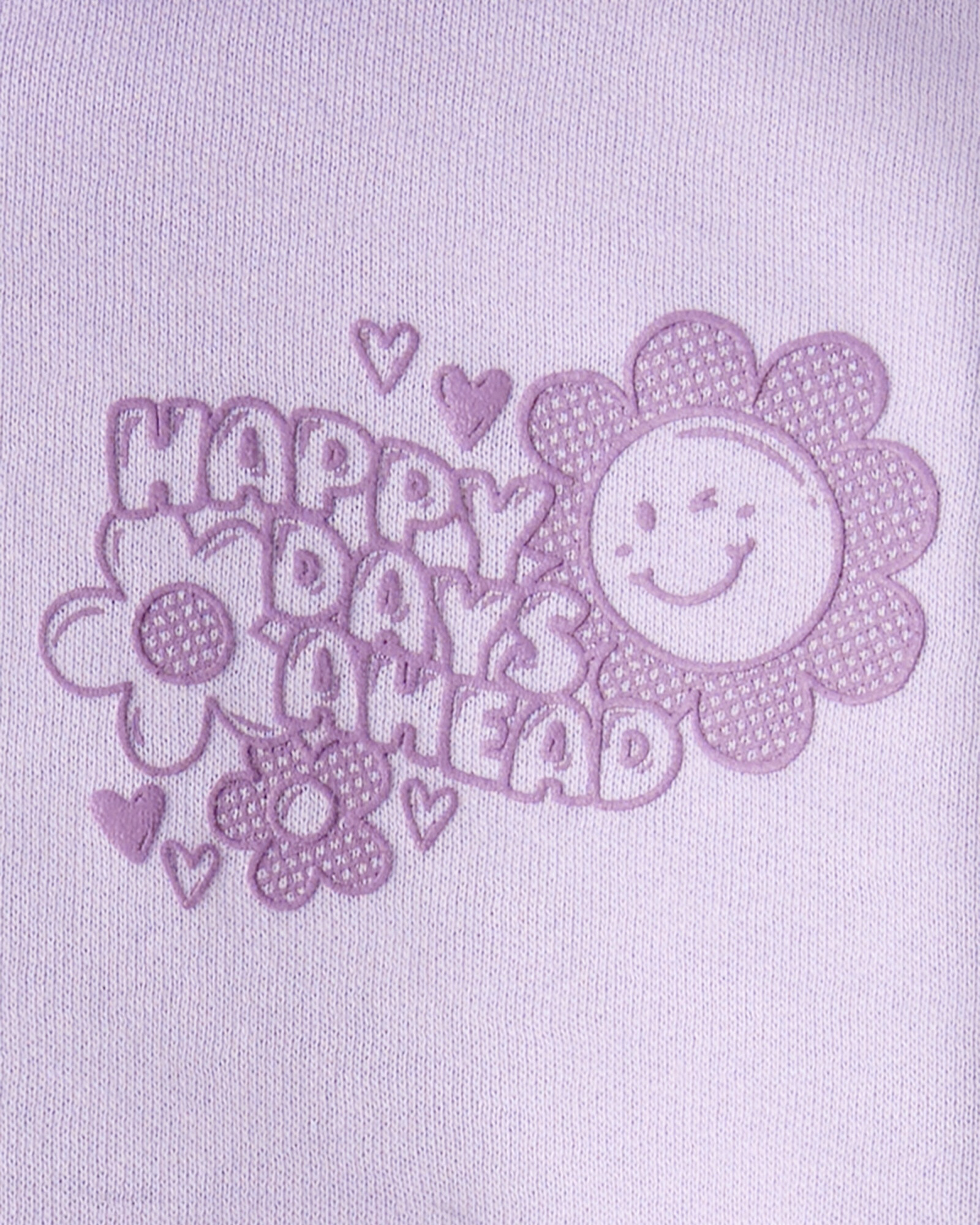 Set dos piezas de algodón, pantalón y canguro, púrpura Sin color