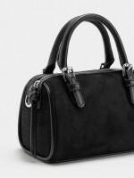 Bolso Bowling Efecto Piel S negro