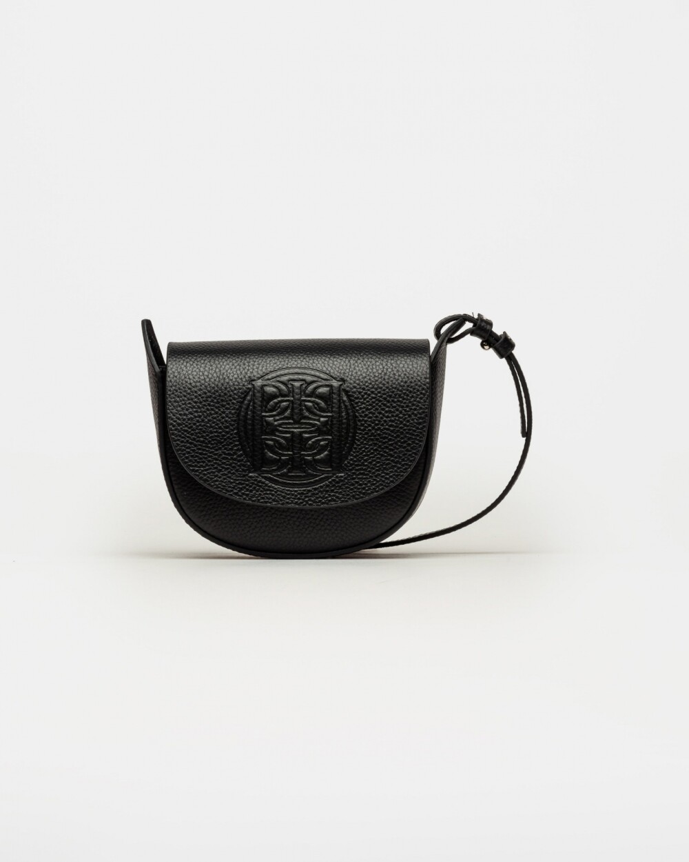 Mini bag Aura en cuero graneado Negro