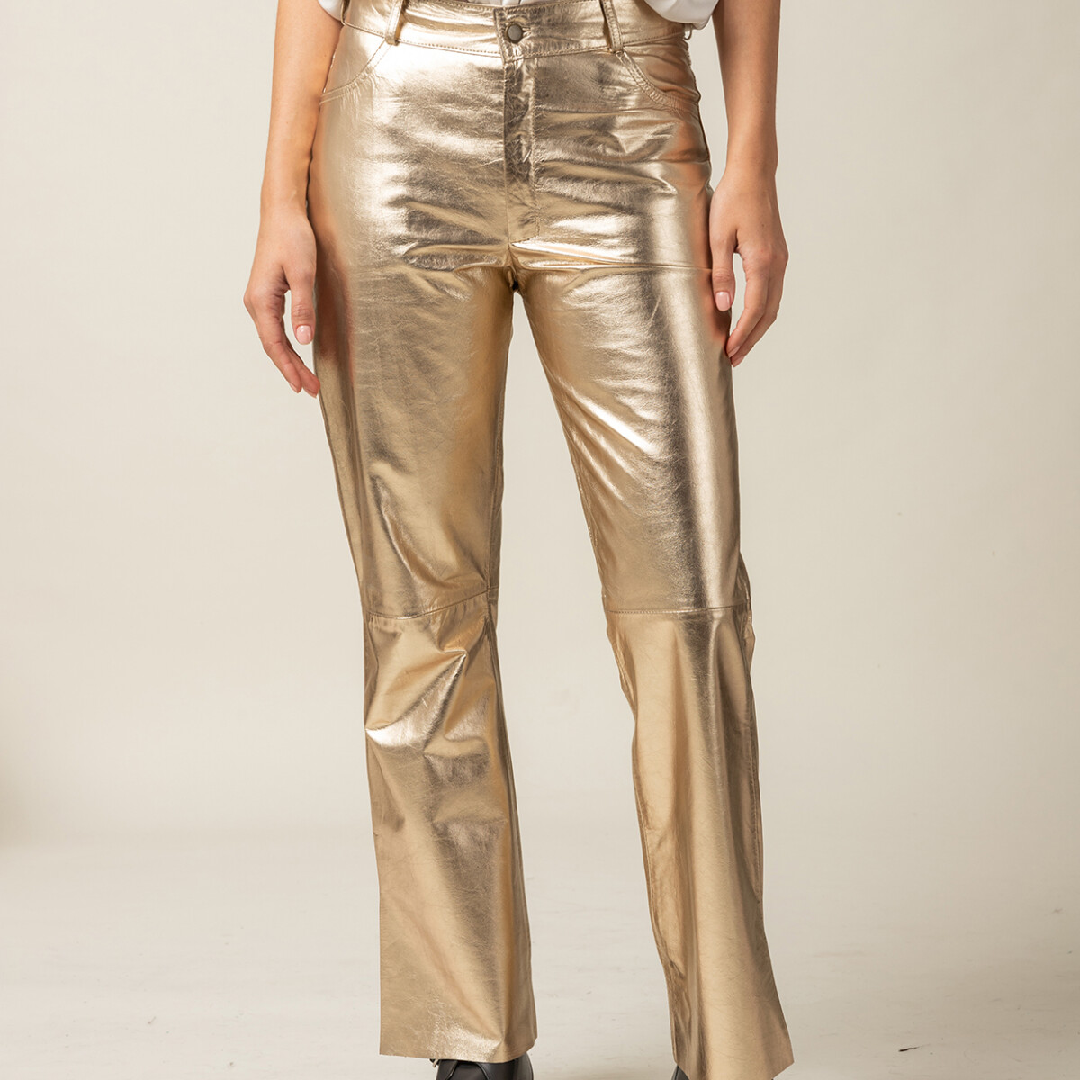 Leather Pant - Champagne 