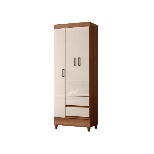 Ropero 3 puertas 2 cajones - Fit Marron