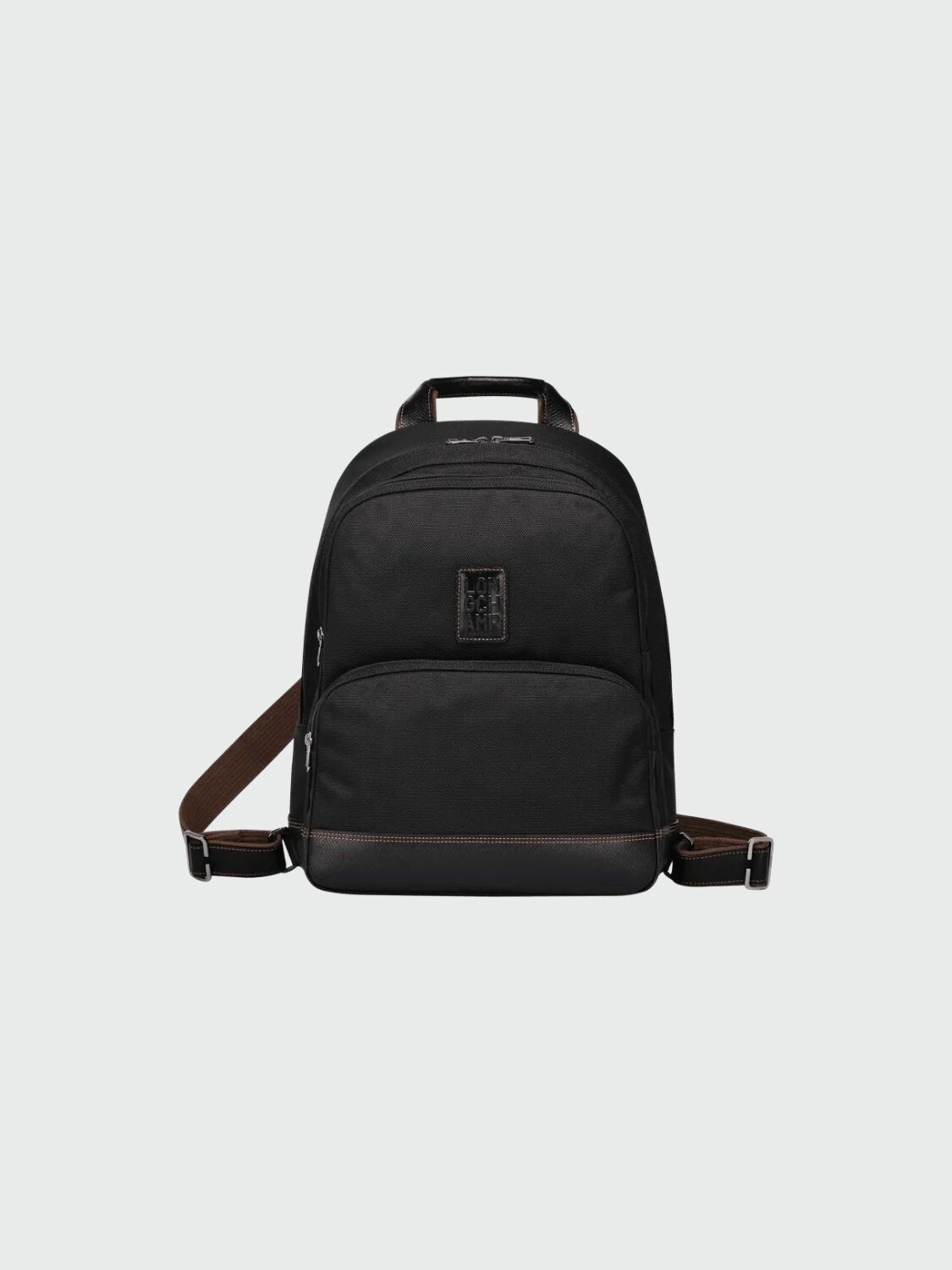 Longchamp- Mochila de gran capacidad de material textil y cuero 0