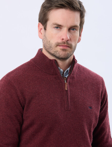 BUZO DE LANA DE ABRIGO Bordo oscuro