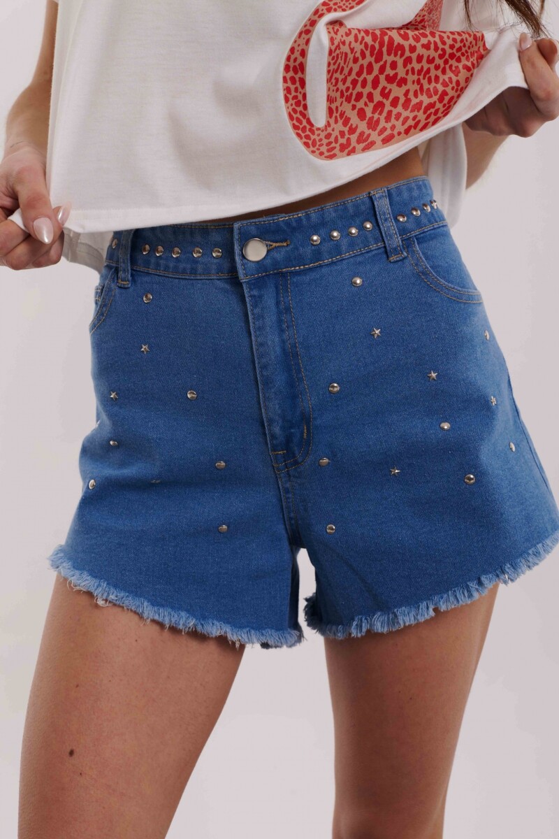 SHORT JEAN NELA AZUL CLARO