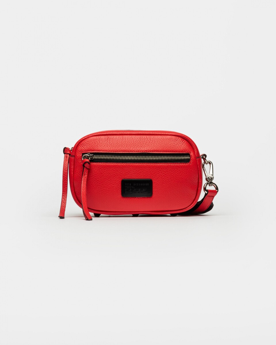 Bandolera Elemental En Napa - Rojo 
