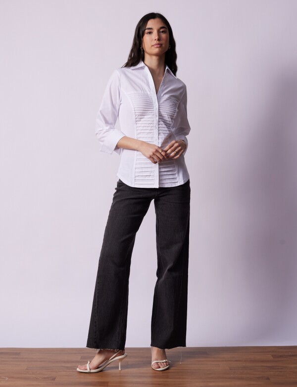 Camisa Tablitas BLANCO