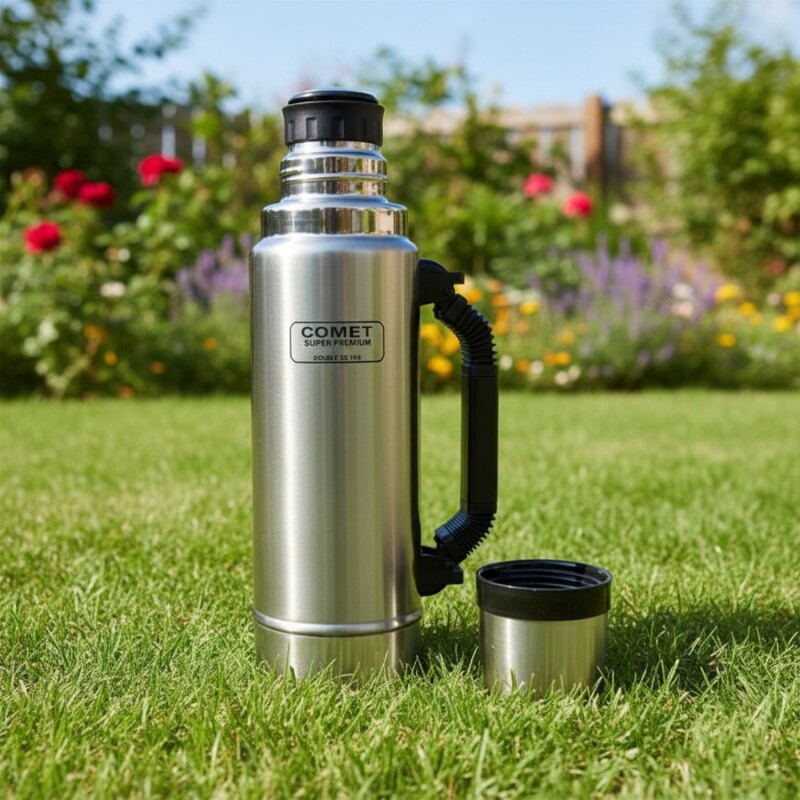 Temo de acero Inox Comet 1,25 Lt Plateado